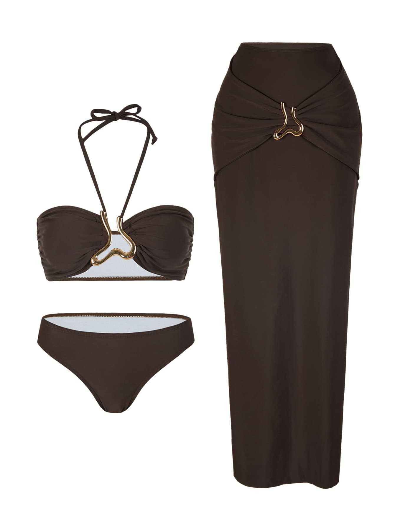 Damski dwuczęściowy strój kąpi – Swimsuit Bikini Ruched recenzja i cena