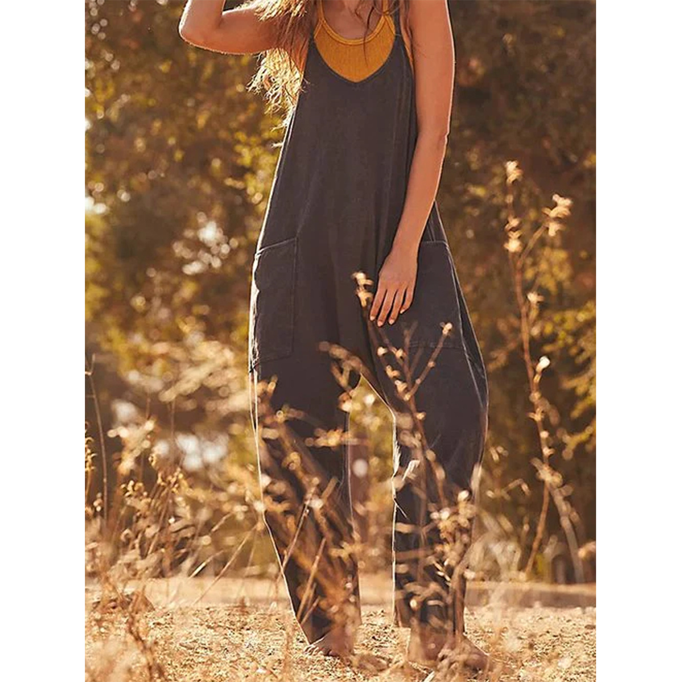 Luźny letni kombinezon, swobod – Jumpsuit Linen Relaxed recenzja i cena