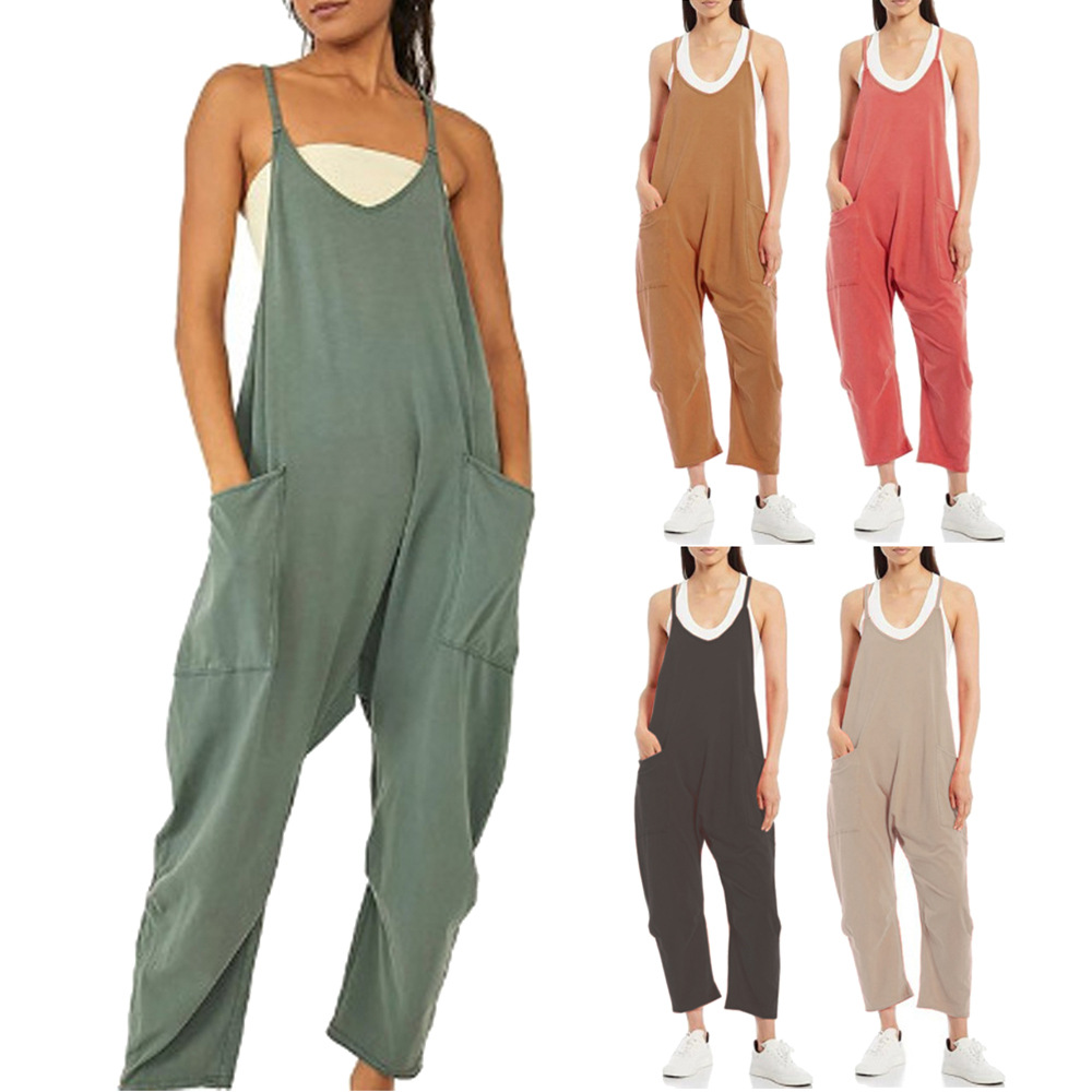 Luźny letni kombinezon, swobod – Jumpsuit Linen Relaxed recenzja i cena