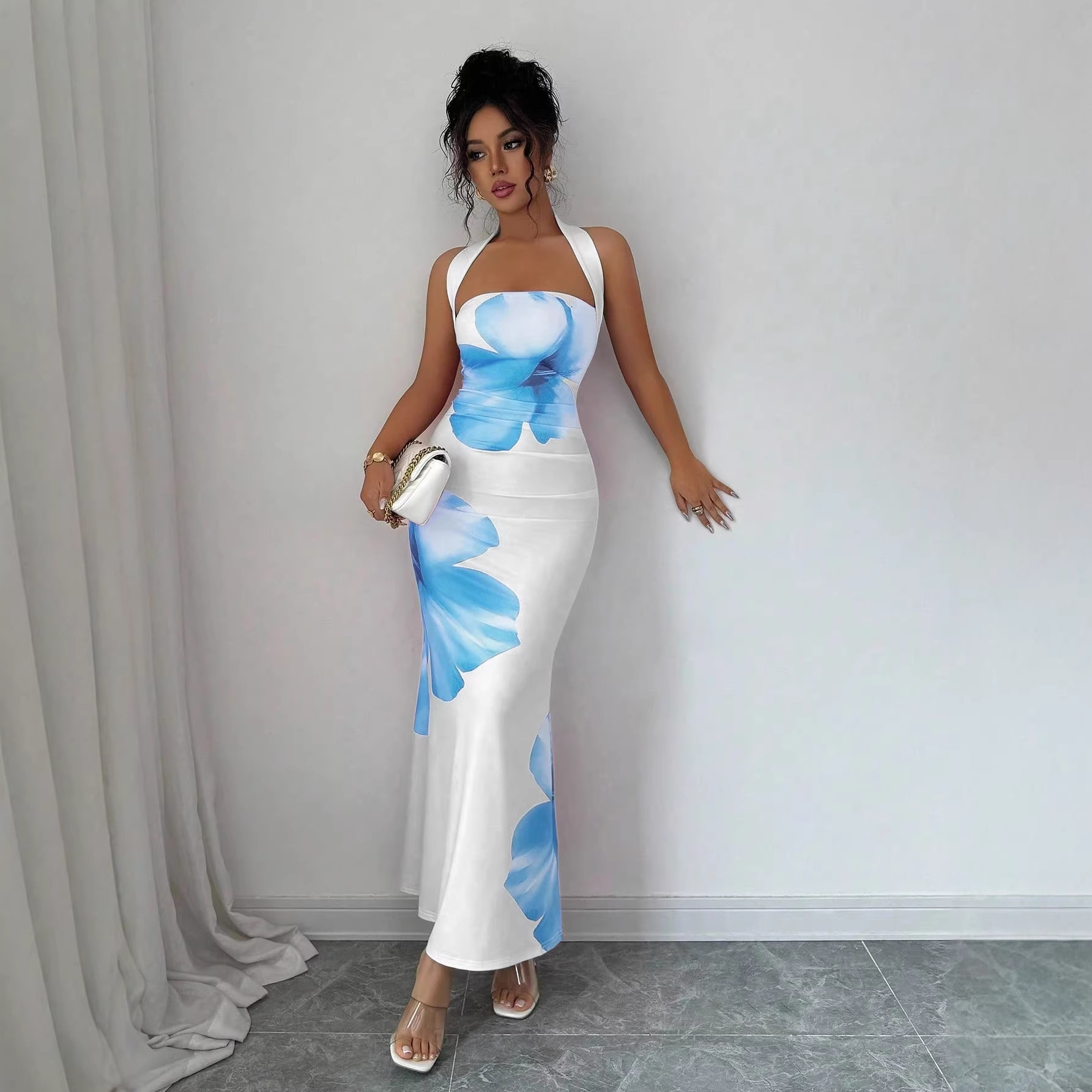 Sukienka maxi z kwiatowym wzor – Maxi Dress Halter recenzja i cena