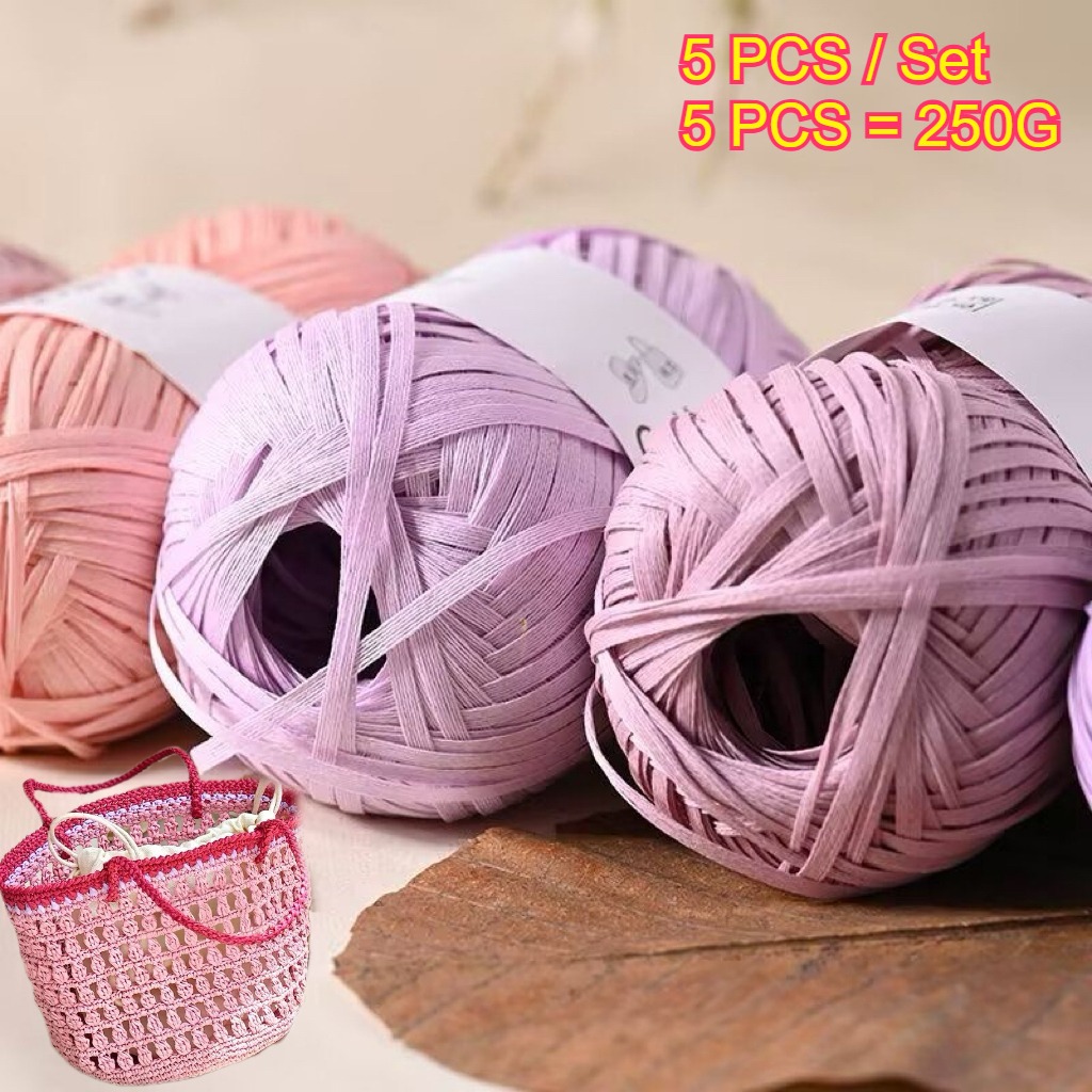 5 SZTUK 250g Papierowa Rafia S – Crochet Bag Raffia recenzja i cena